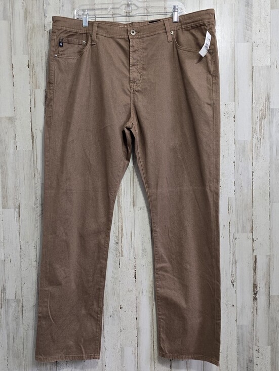 Ag Adriano Goldschmied Other - AG Adriano Goldschmied Brown Everett SUD Sueded Sateen Slim Straight Pants 40x32